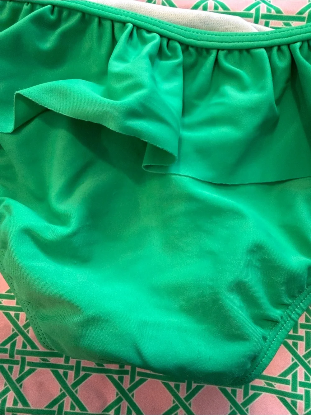 Ruffle Butts Pink & Green Long Sleeve Rash Guard Set